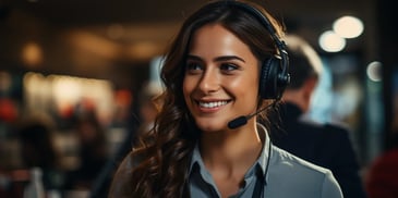 a person wearing a headset