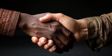 a close-up of a hand shaking