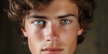 a close up of a person's face