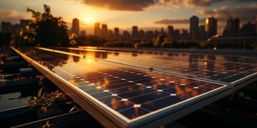 solar panels on a roof