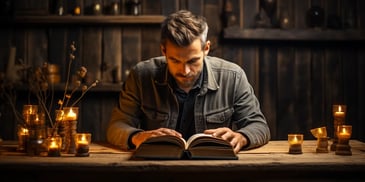 a person reading a book