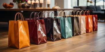 a group of shopping bags