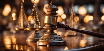 a gavel and scales of justice