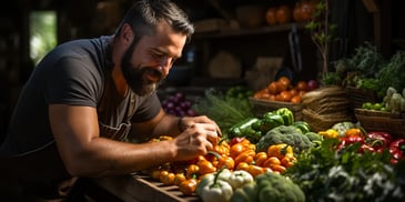 a person in a market