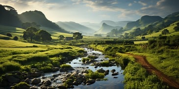 a river running through a valley