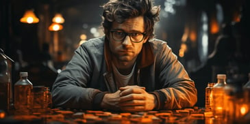 a person with nice hair wearing glasses and a jacket
