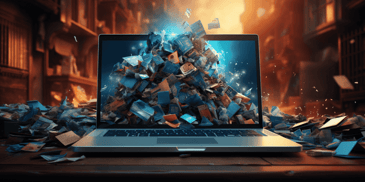 Dragging files to trash to digitally declutter