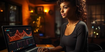 a person sitting at a desk using a laptop