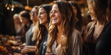 a group of women laughing