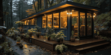 A cozy tiny house on wheels with natural light and smart use of space.